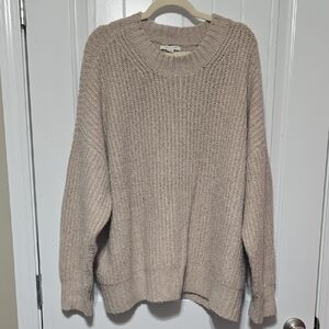 American Eagle Outfitters Soft Beige Crew Neck Sweater XL